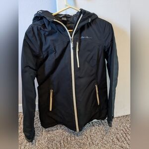 Eddie Bauer Black Jacket Down Insulated